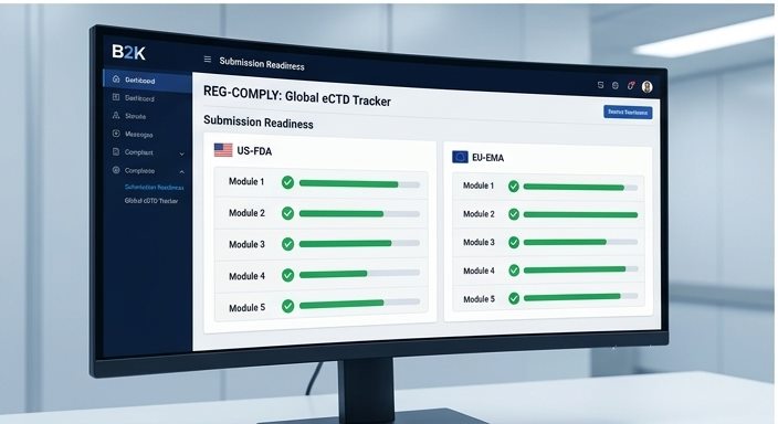 Global eCTD submission-readiness dashboard